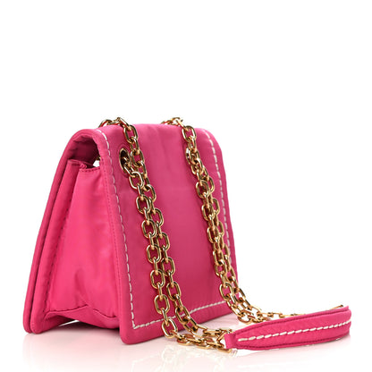 Prada Nylon Tessuto Small Chain Shoulder Bag Fuxia 2 of 12