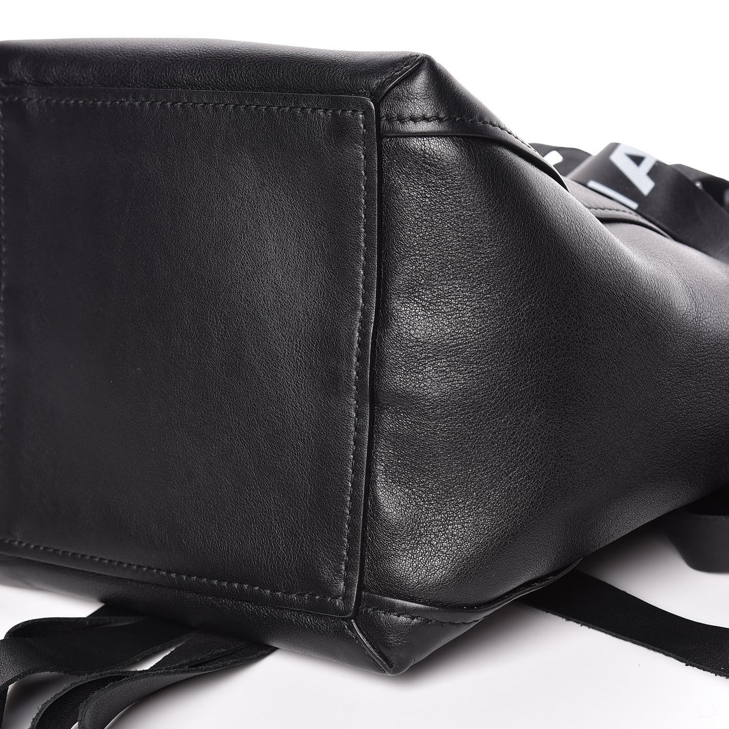 Calfskin XS Fringe Laundry Cabas Black