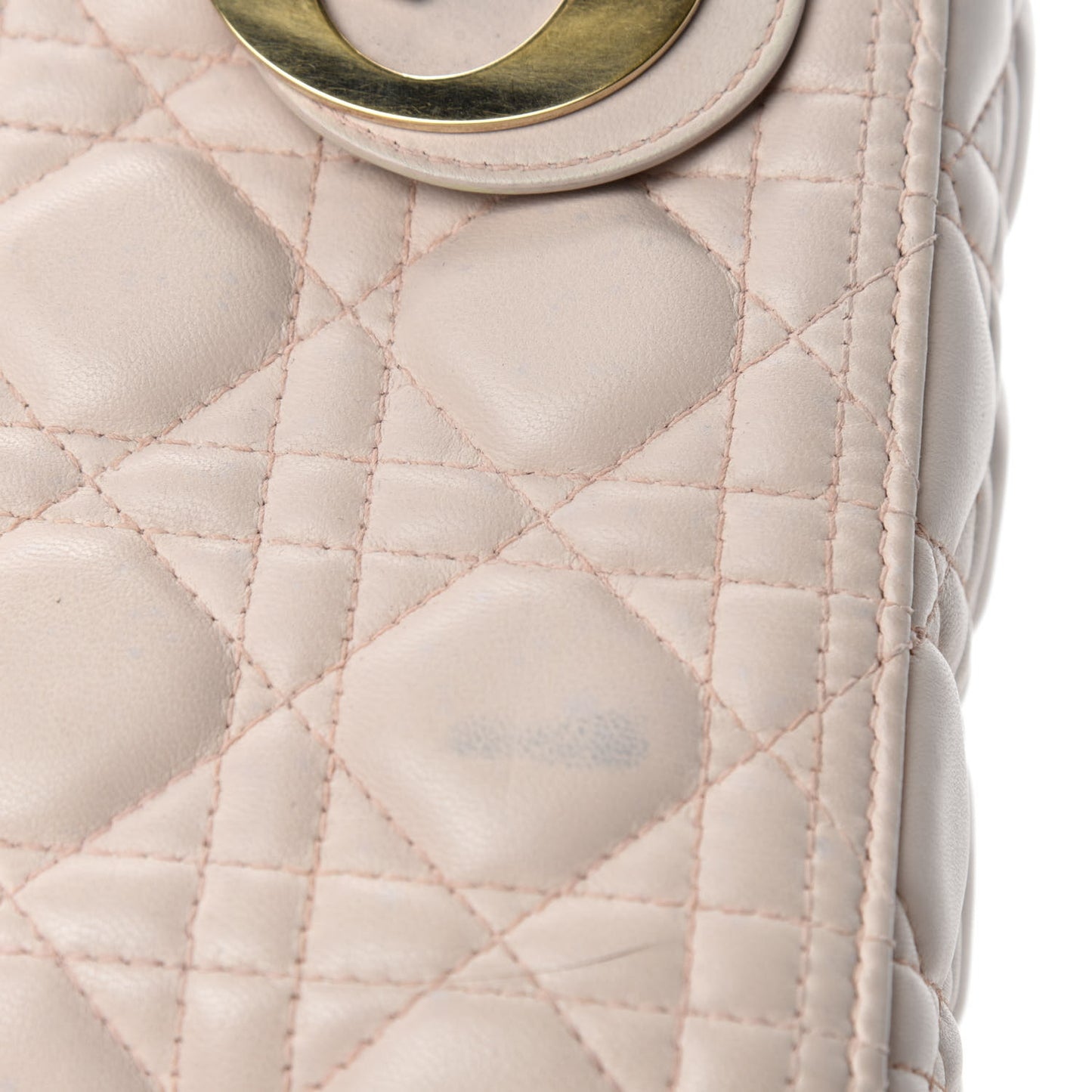 Lambskin Cannage Medium Lady Dior Light Pink
