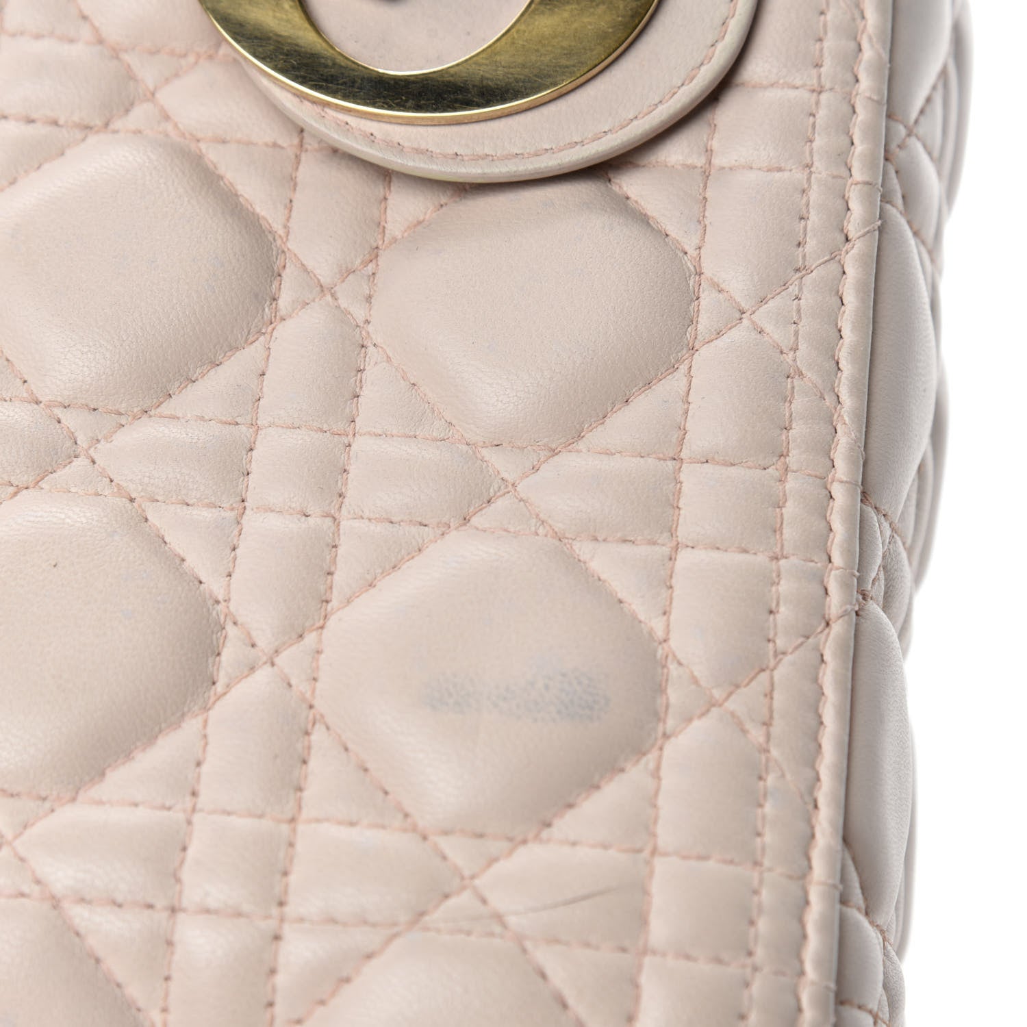 Christian Dior Lambskin Cannage Medium Lady Dior Light Pink 8 of 15
