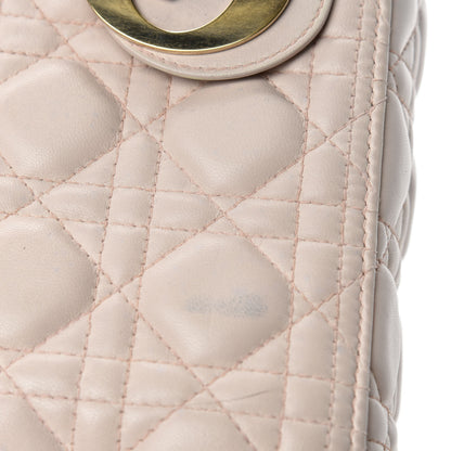 Christian Dior Lambskin Cannage Medium Lady Dior Light Pink 8 of 15