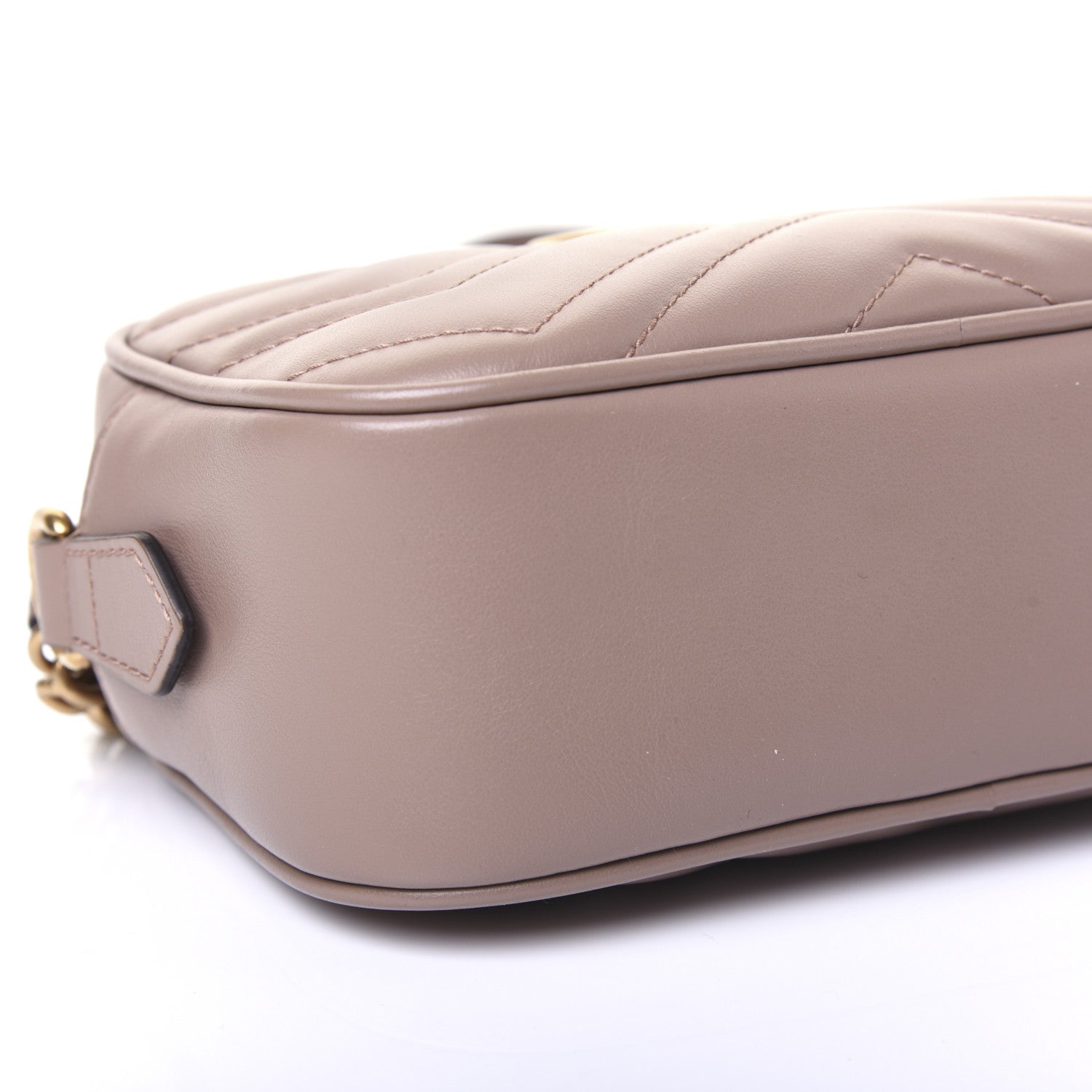 Gucci Calfskin Matelasse Mini GG Marmont Chain Shoulder Bag Porcelain Rose 6 of 14