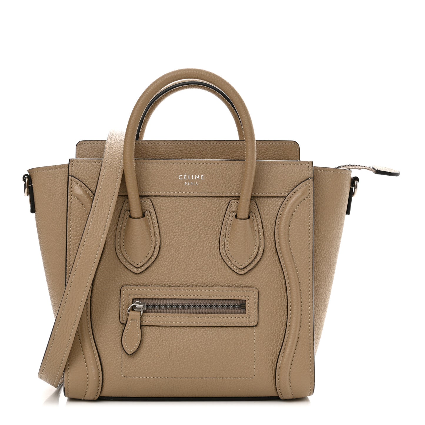 Drummed Calfskin Nano Luggage Dune