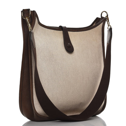 Hermes Toile Natural Barenia Evelyne GM Ebene 3 of 14