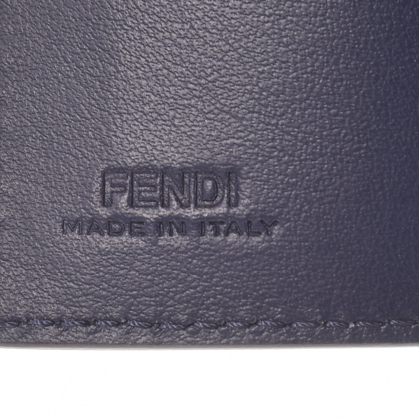 Vitello Liberty Lucido F is Fendi Micro Tri-Fold Envelope Wallet Blueberry
