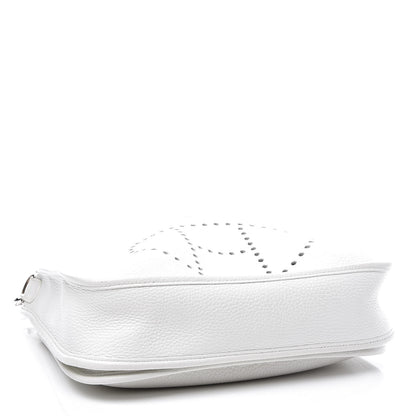 Hermes Taurillon Clemence Evelyne III PM White 3 of 20