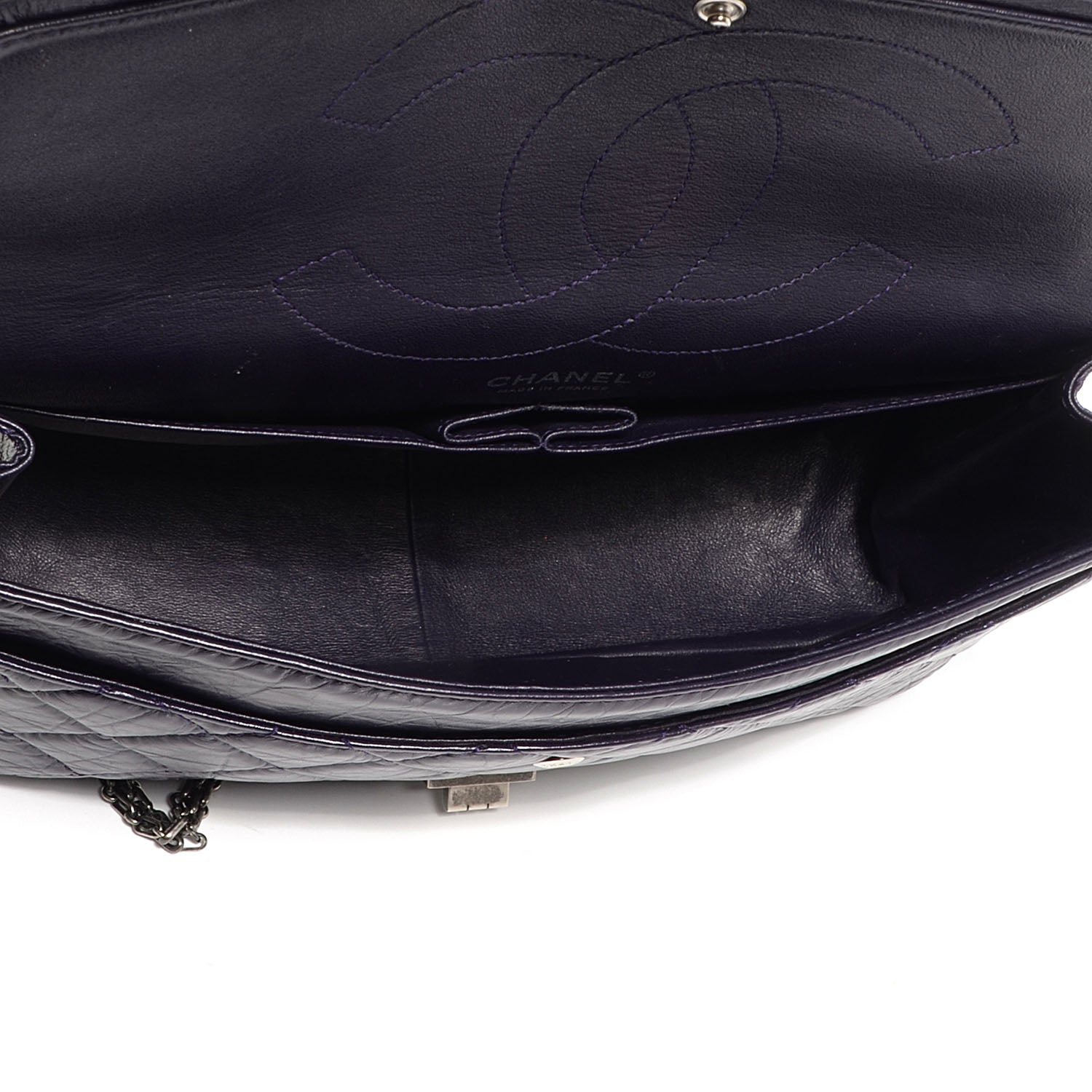 Chanel Aged Calfskin 2.55 Reissue 227 Flap Dark Purple 5 of 8