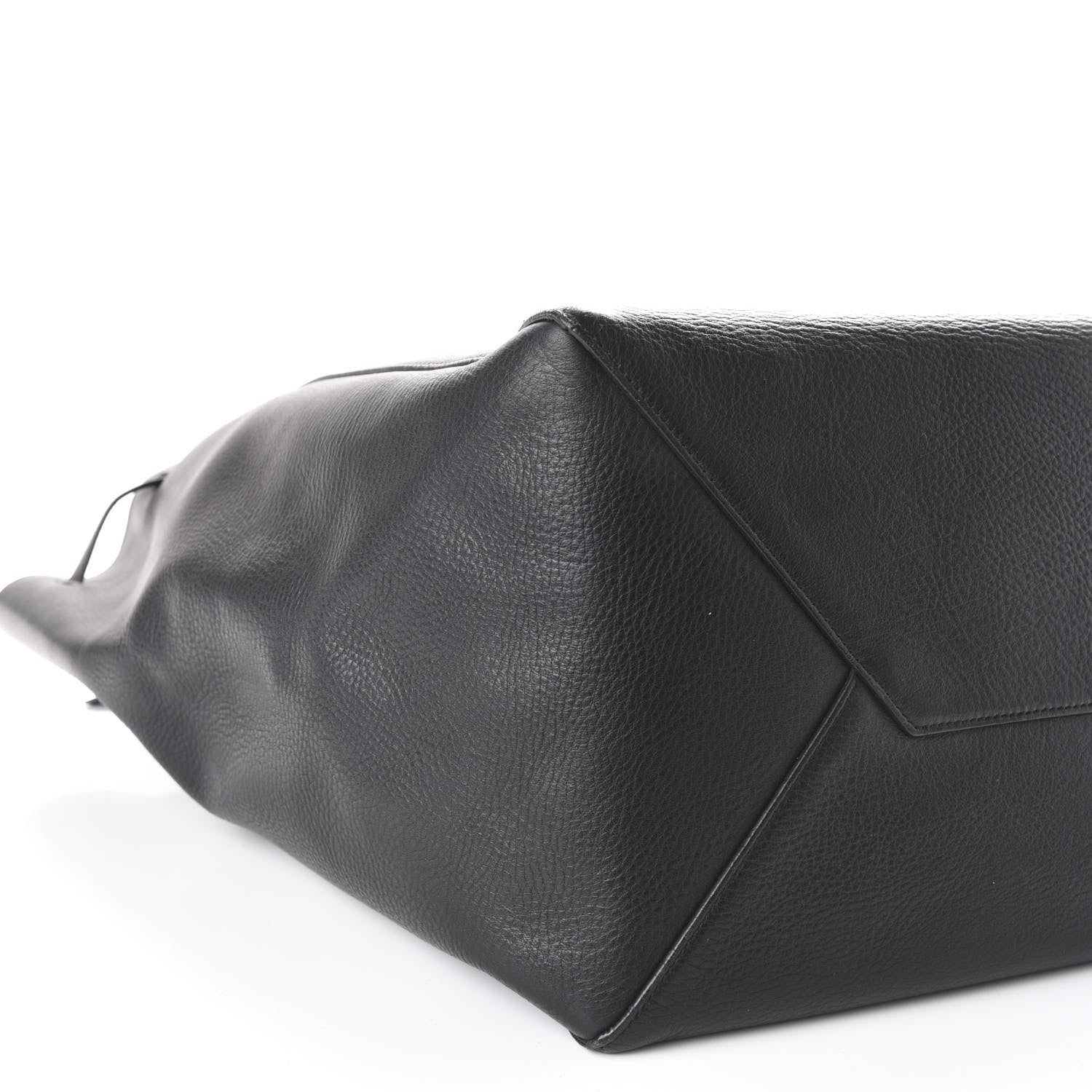 Celine Soft Grained Calfskin Medium Belt Cabas Phantom Black 9 of 10