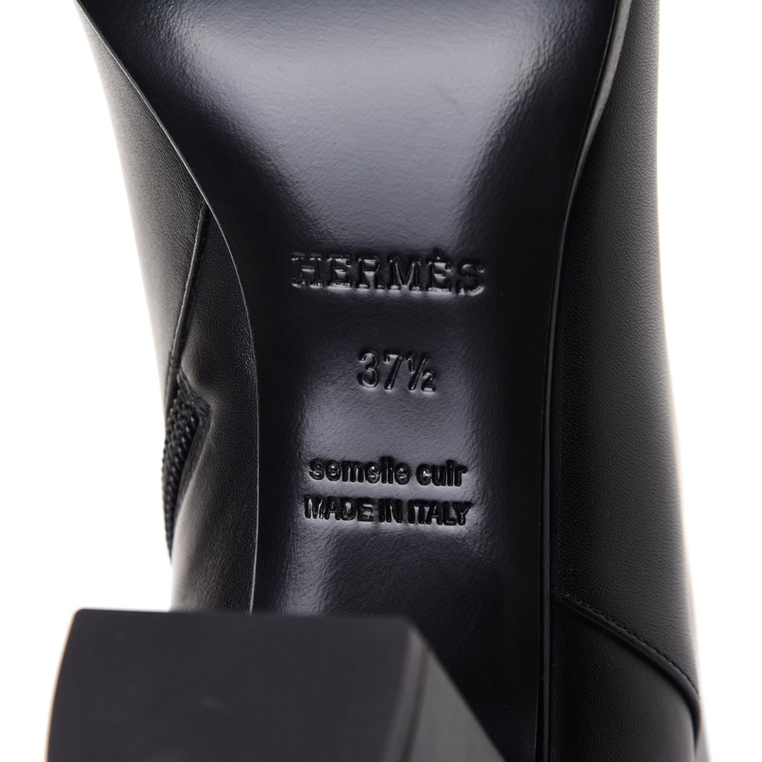 Hermes Calfskin Saint Germain Ankle Boots 37.5 Black 7 of 10