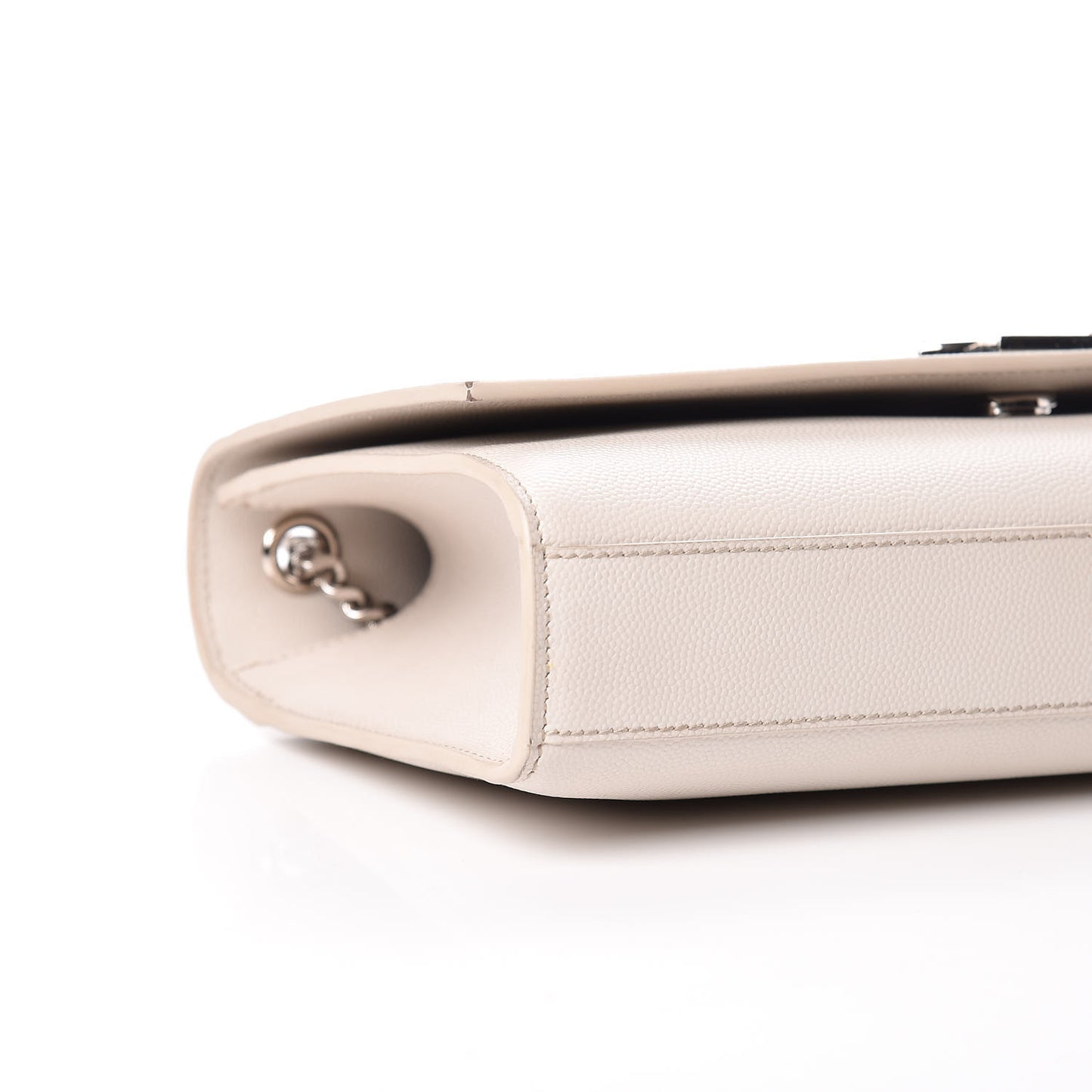 Grain De Poudre Medium Classic Monogram Kate Satchel Icy White