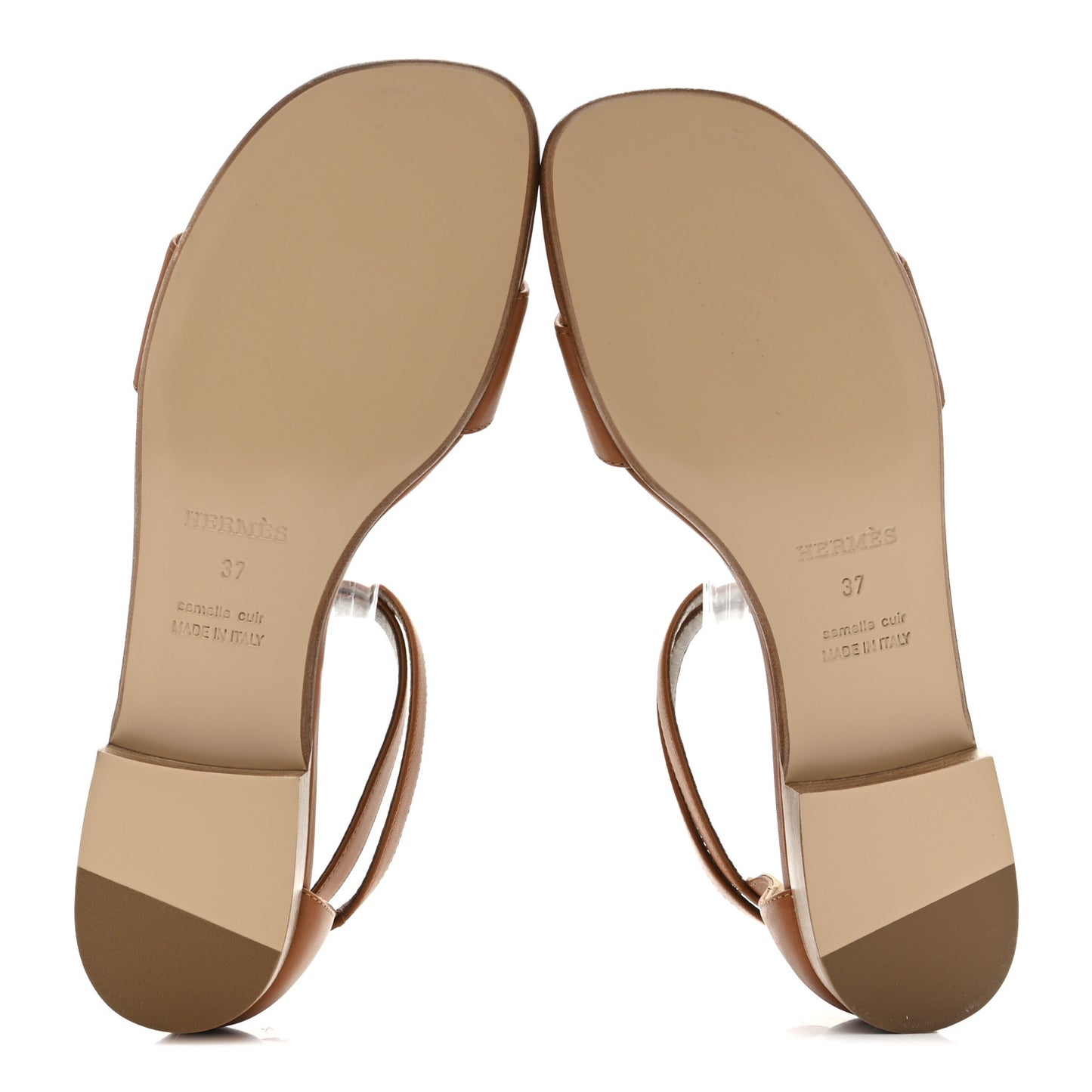 Heritage Calfskin Baia Sandals 37 Naturel