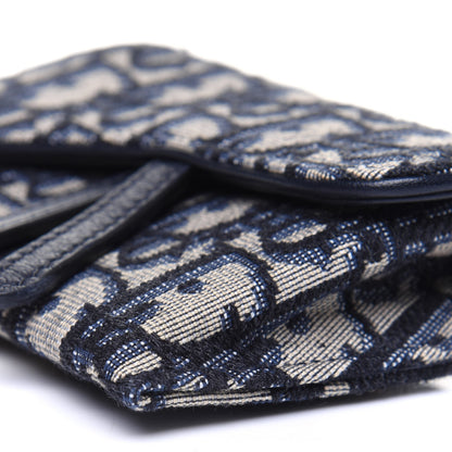 Christian Dior Oblique Nano Saddle Chain Pouch Blue 10 of 12