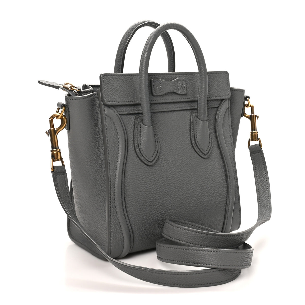 Celine Baby Drummed Calfskin Nano Luggage Kohl 3 of 10