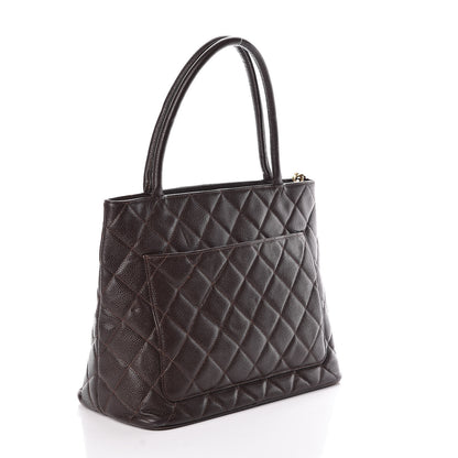 Chanel Caviar Quilted Medallion Tote Brown 3 of 13