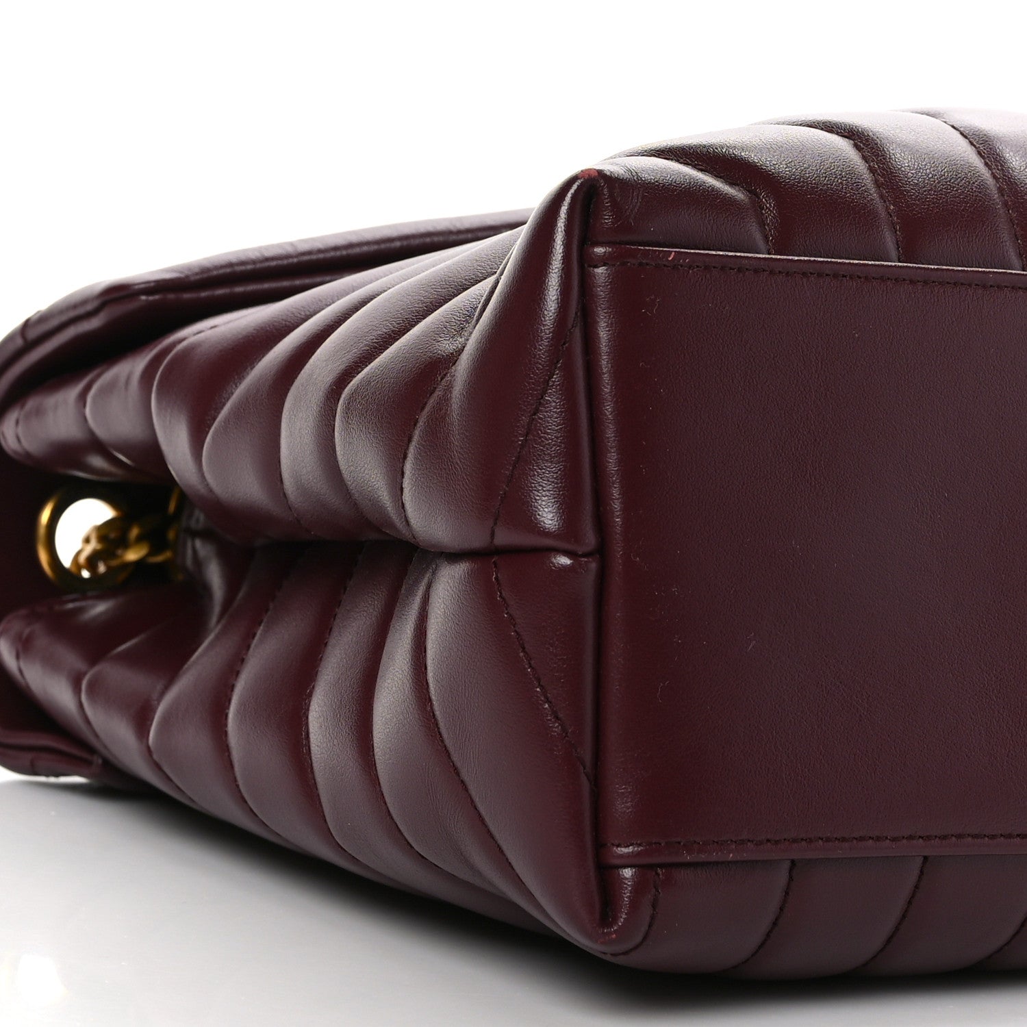 Saint Laurent Calfskin Y Quilted Monogram Medium Loulou Chain Satchel Palissandre 8 of 9