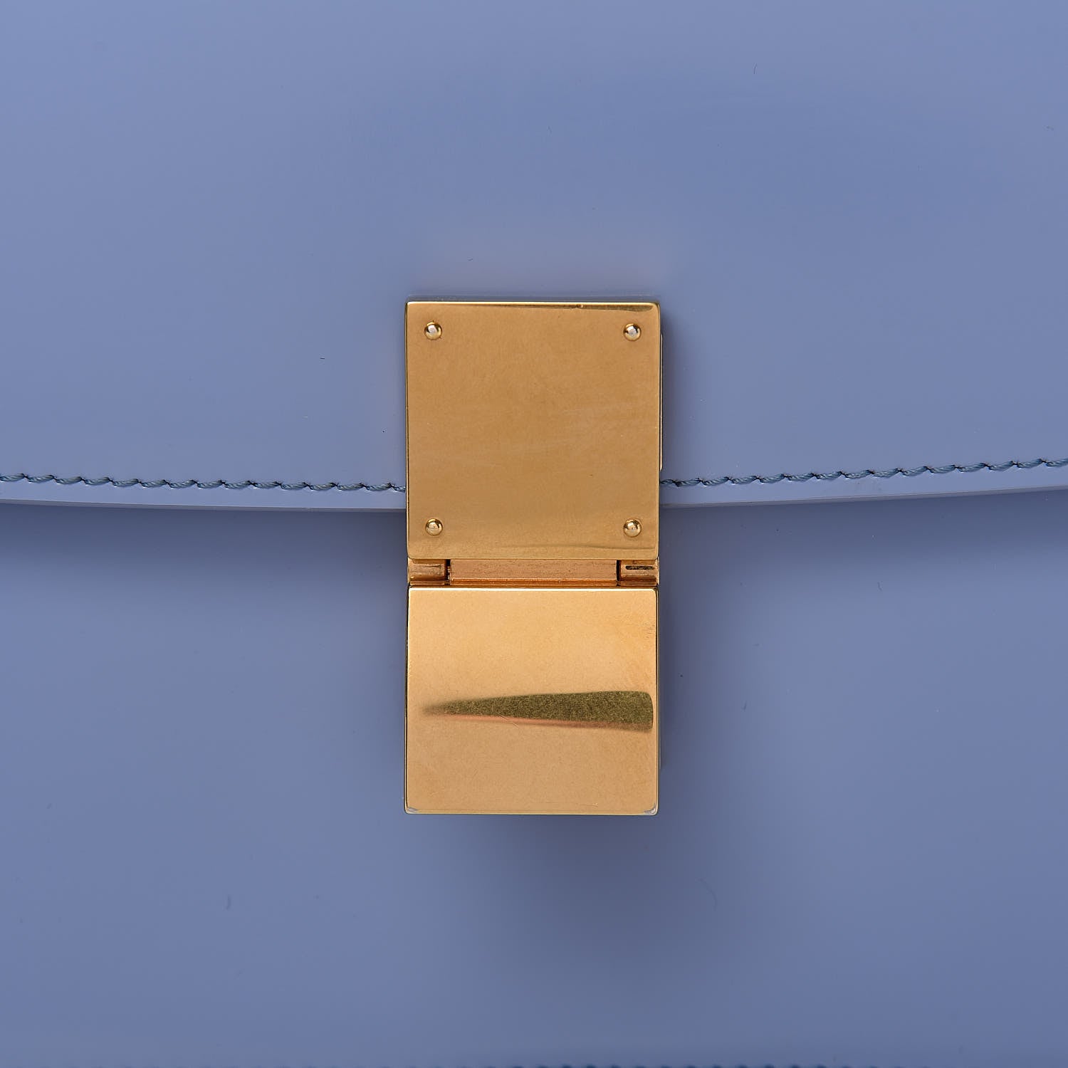 Celine Spazzolato Calfskin Medium Classic Box Flap Bag Porcelain 13 of 13