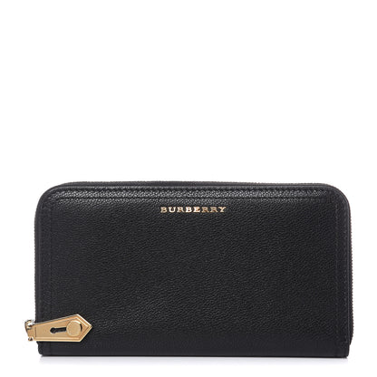 Burberry Soft Grain Calfskin Elmore Zip Around Wallet Black 1 of 8