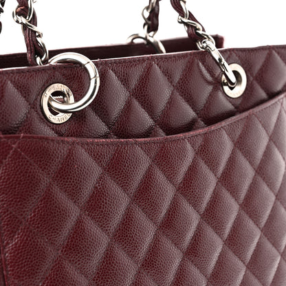 Chanel Caviar Quilted Grand Shopping Tote GST Burgundy 7 of 9
