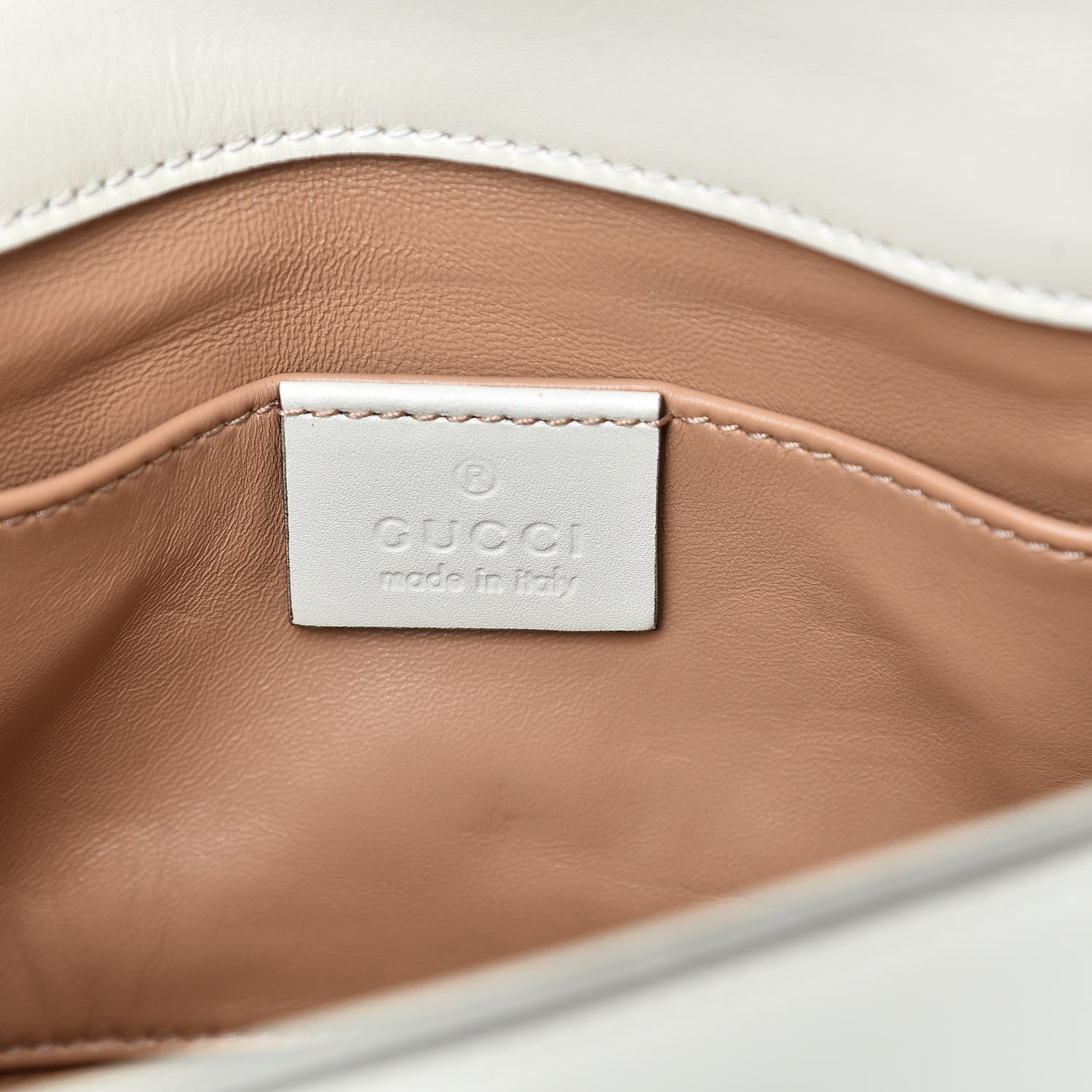 Gucci Nappa Pearl Studded Mini Queen Margaret Broadway Shoulder Bag Mystic White 6 of 10