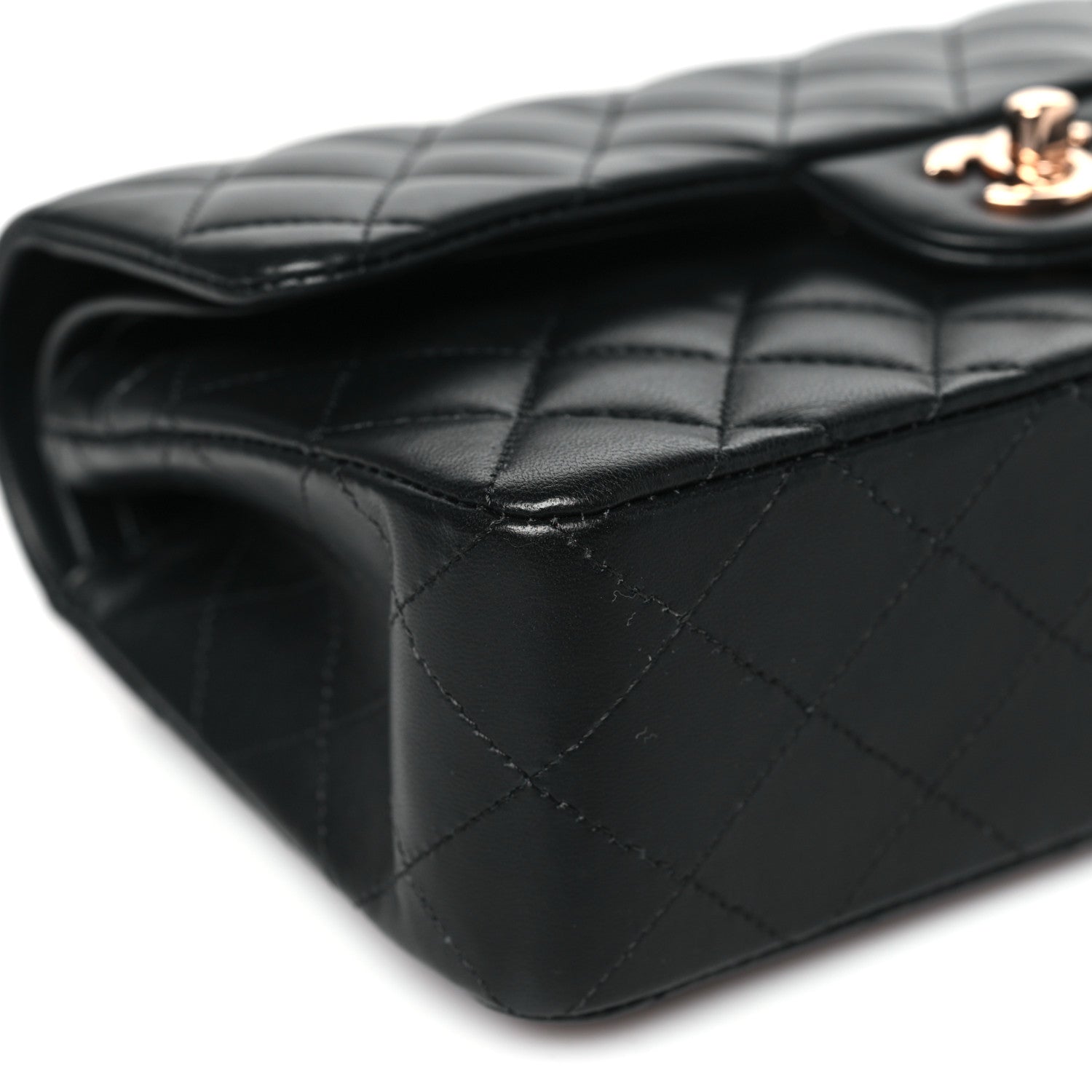 Chanel Lambskin Quilted Small Double Flap Black 8 of 10