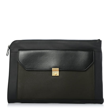 Bottega Veneta Nappa Zip Pouch Green Black 1 of 7