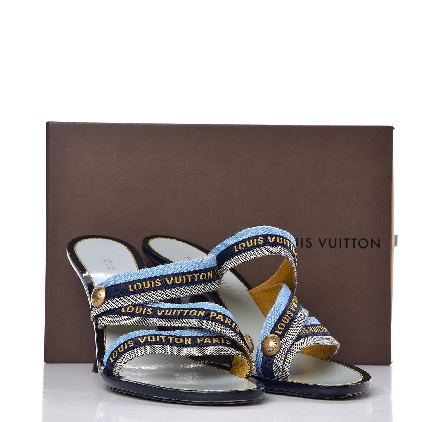 Canvas Logo Sandals 40 Blue