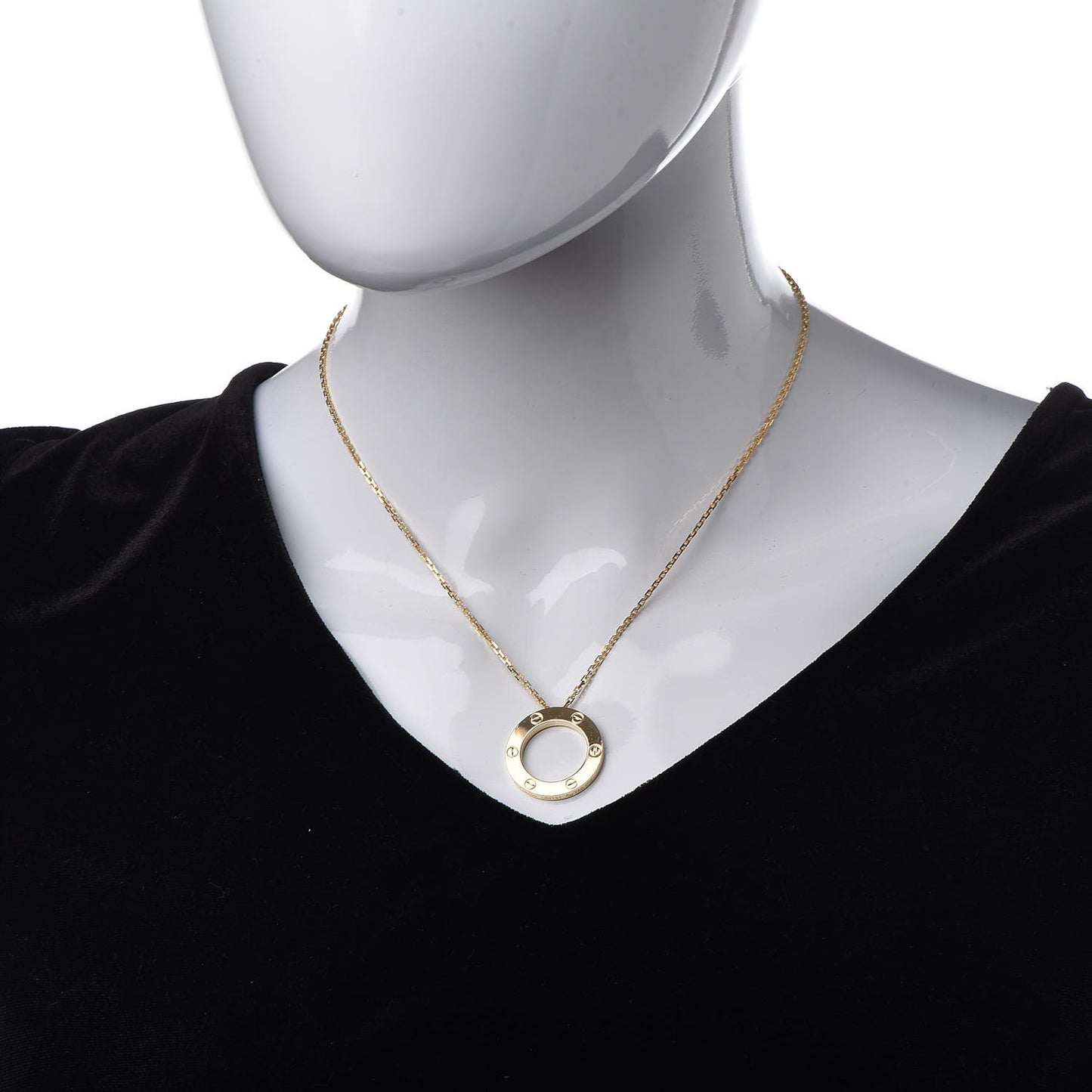 18K Yellow Gold LOVE Pendant Necklace