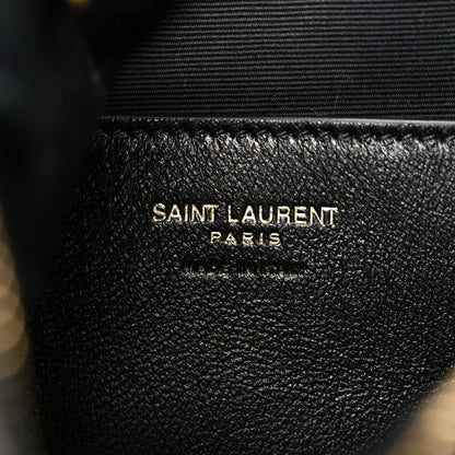 Saint Laurent Plunged Lambskin Calypso Mini Hobo Black 6 of 10