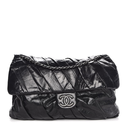 Chanel Glazed Calfskin Twisted Maxi Flap Black 1 of 13