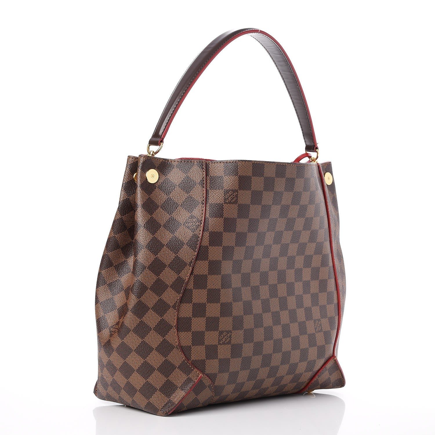 Louis Vuitton Damier Ebene Caissa Hobo Cherry 3 of 8