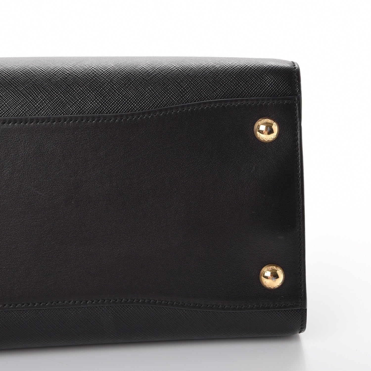 Prada Saffiano City Calfskin Medium Bibliothèque Top Handle Black White 9 of 9