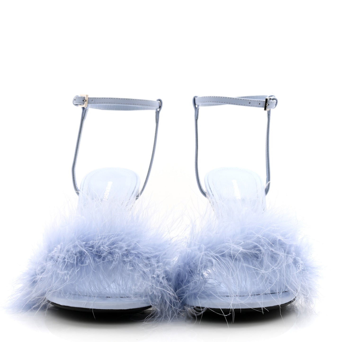 Smooth Nappa Feather G Cube 105mm Sandals 36 Cornflower