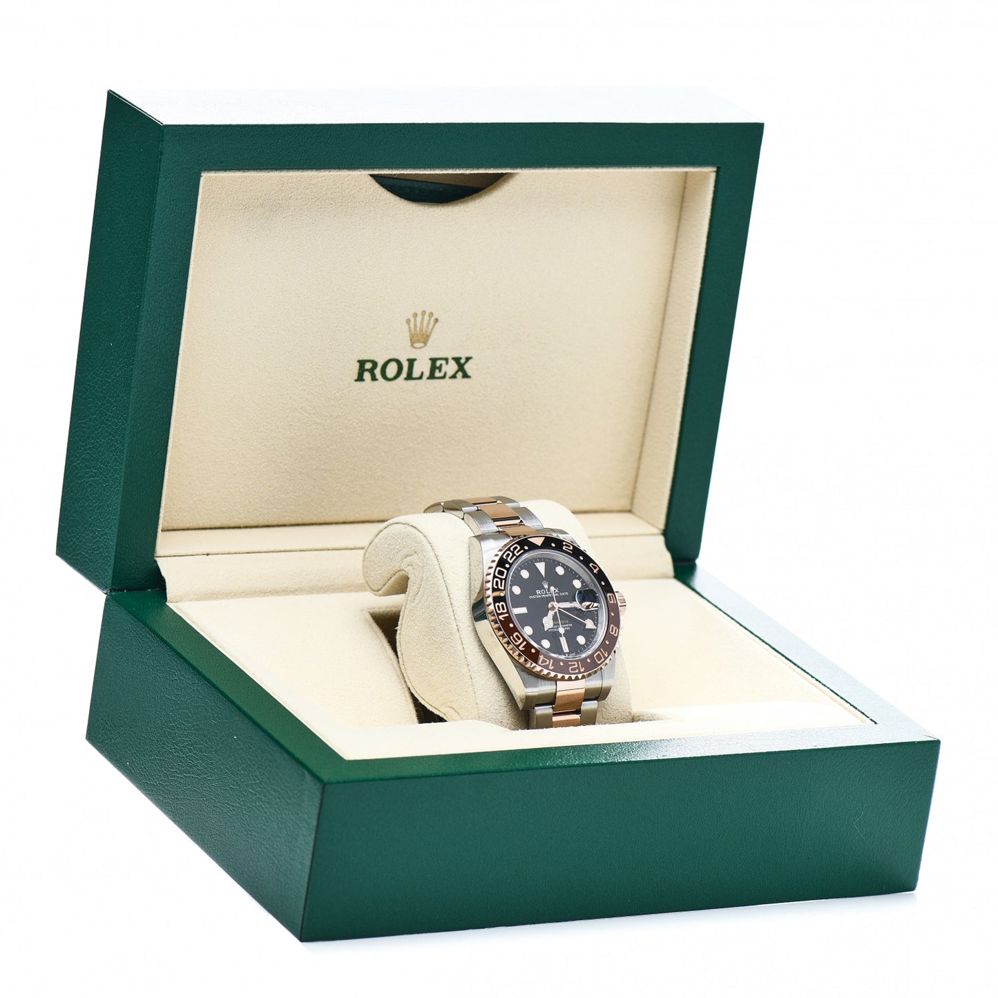 Stainless Steel 18K Everose Gold 40mm GMT-Master II Root Beer Watch 126711CHNR