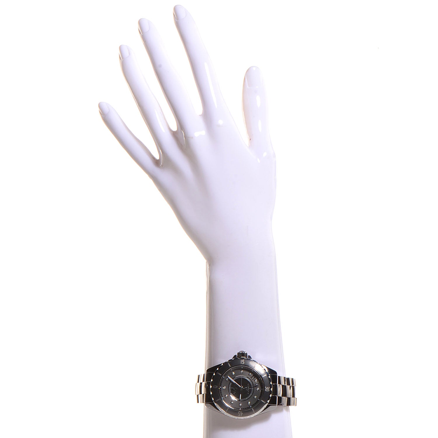 Chanel Titanium Ceramic Diamond 38mm J12 Automatic Watch 2 of 6