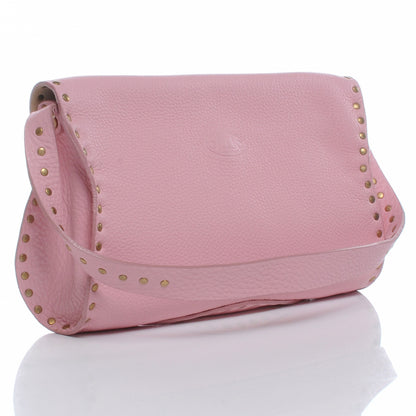 Celine Leather Studded Shoulder Bag Pink 3 of 8