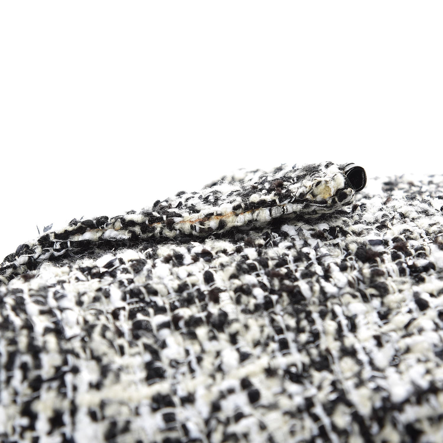 Alexander McQueen Tweed Calfskin Manta Clutch Black White 8 of 9