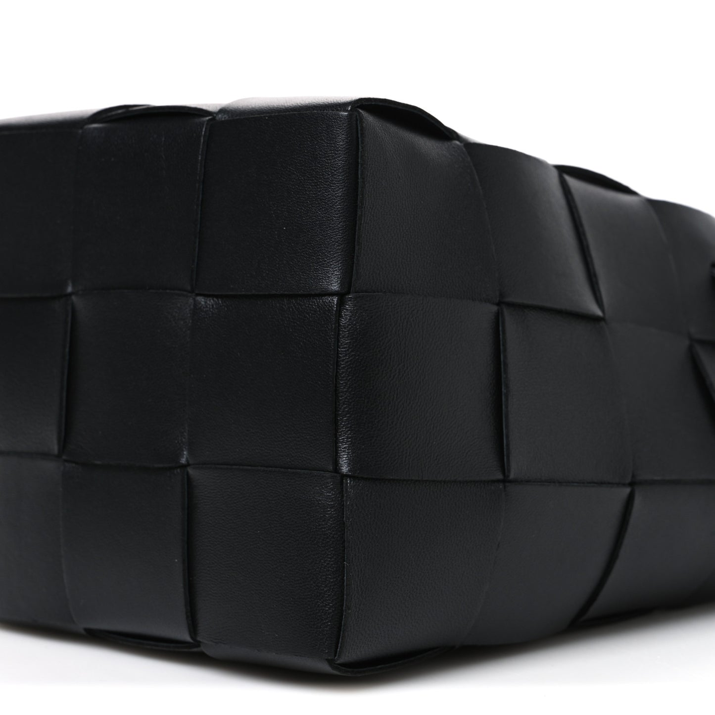 Nappa Maxi Intrecciato Cassette Bucket Bag Black
