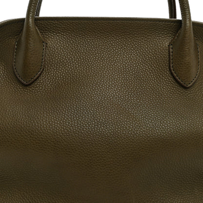 The Row Grained Saddle Calfskin Agnes Bag Truffle 7 of 9