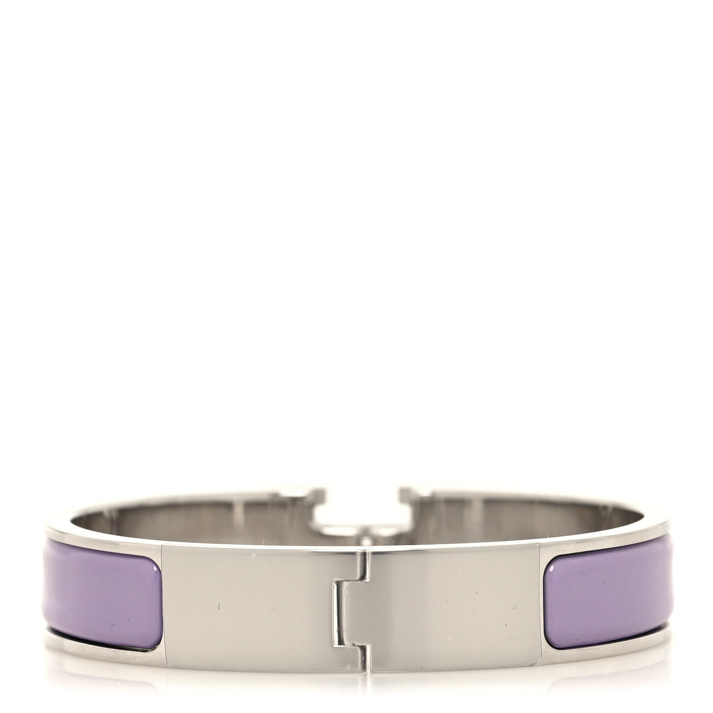 Enamel Narrow Clic Clac H Bracelet PM Lilas
