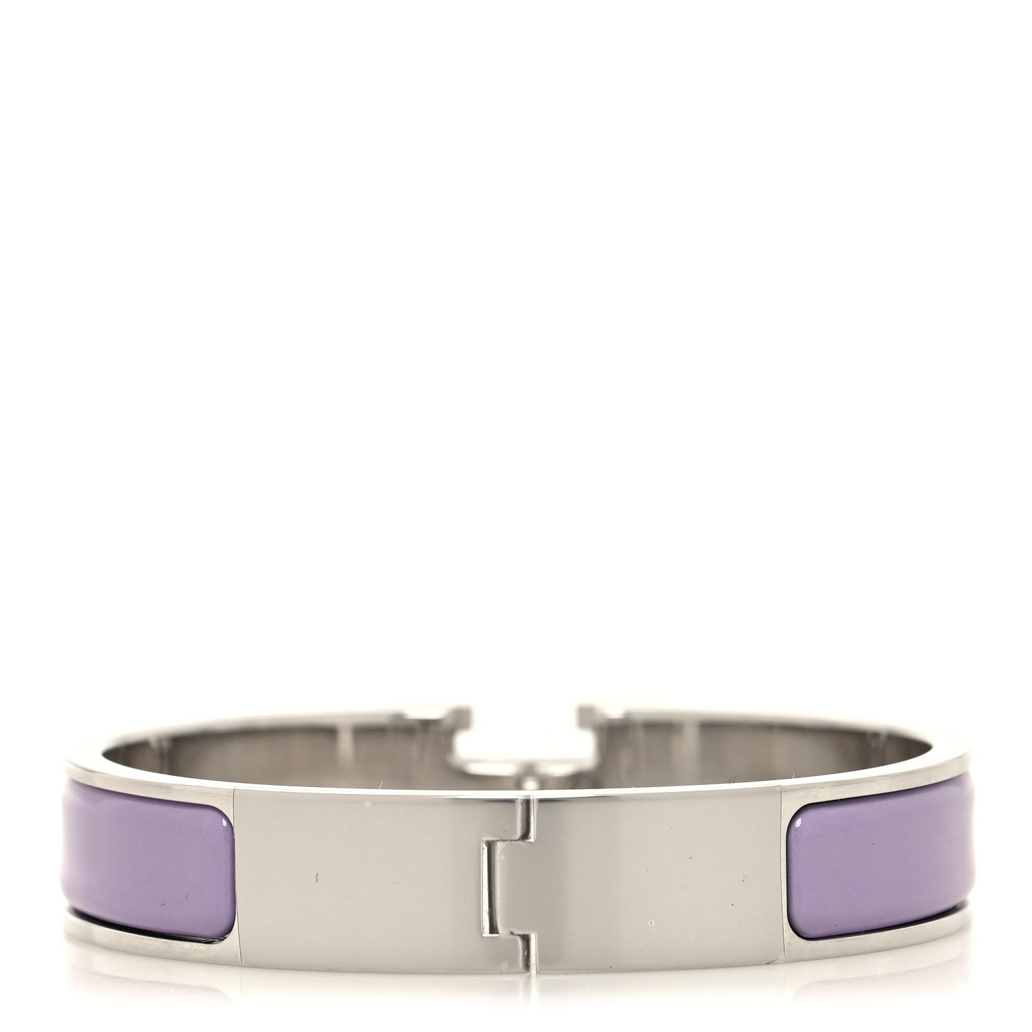 Hermes Enamel Narrow Clic Clac H Bracelet PM Lilas 3 of 6