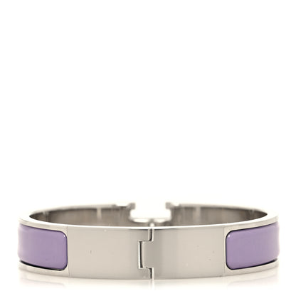 Hermes Enamel Narrow Clic Clac H Bracelet PM Lilas 3 of 6