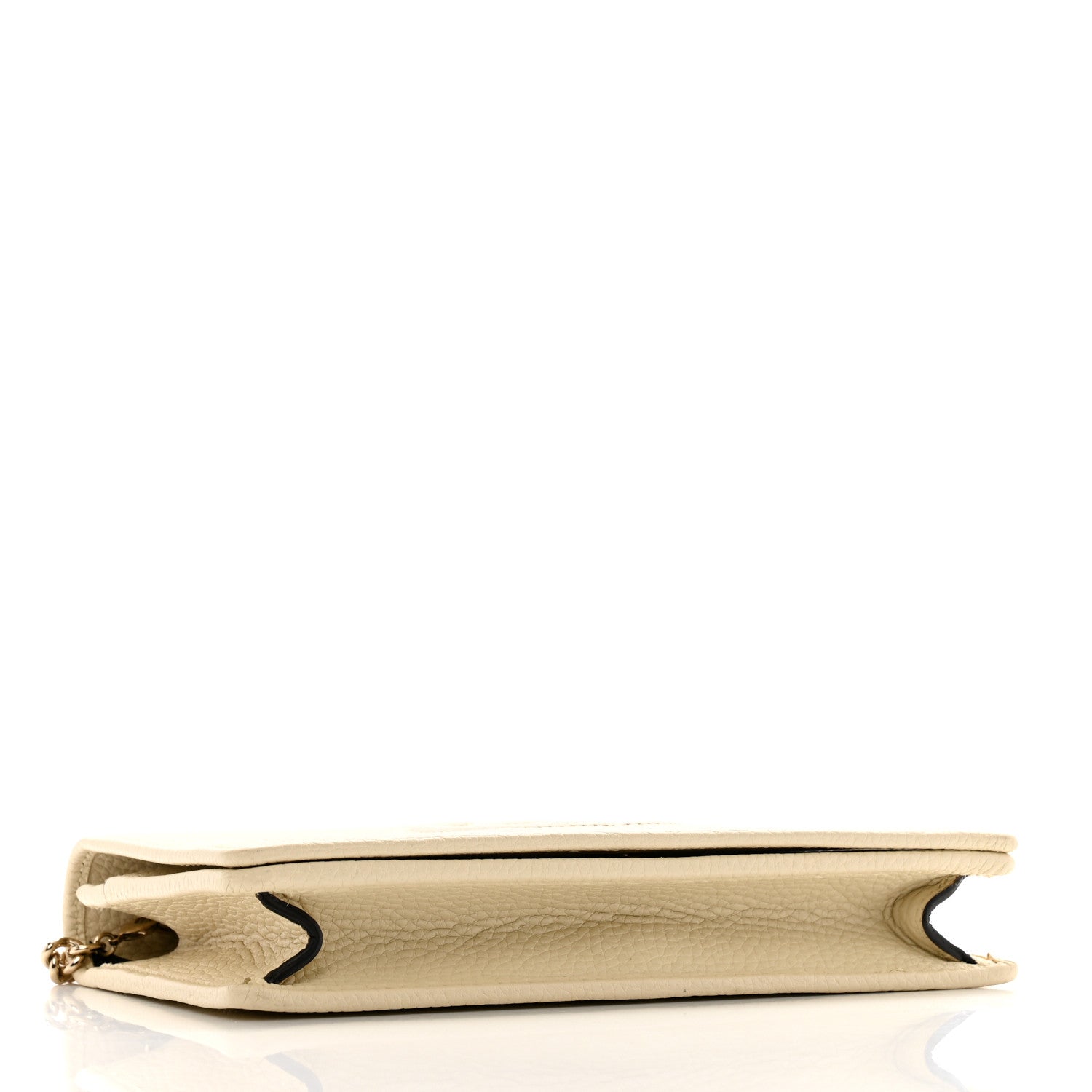 Gucci Pebbled Calfskin Soho Wallet on Chain Ivoire 4 of 12