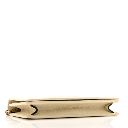Gucci Pebbled Calfskin Soho Wallet on Chain Ivoire 4 of 12