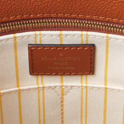Louis Vuitton Raffia Calfskin Monogram Giant Onthego MM Tan 7 of 8