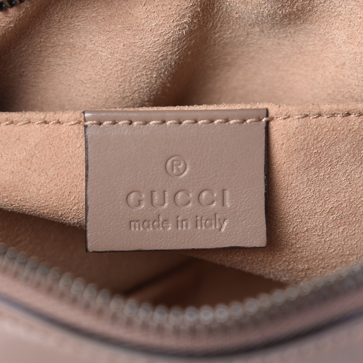 Calfskin Matelasse Mini GG Marmont Chain Shoulder Bag Nude