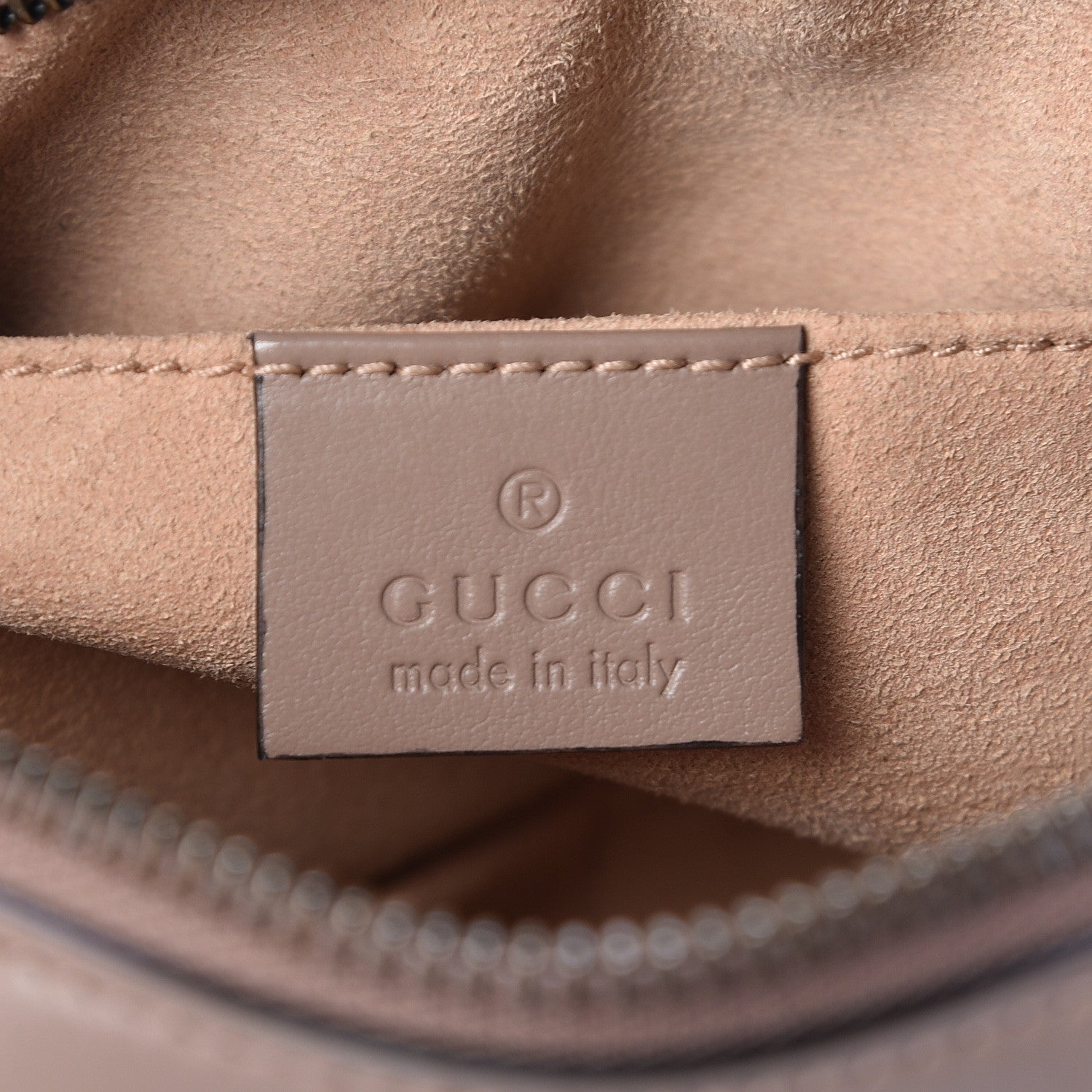 Gucci Calfskin Matelasse Mini GG Marmont Chain Shoulder Bag Nude 6 of 11