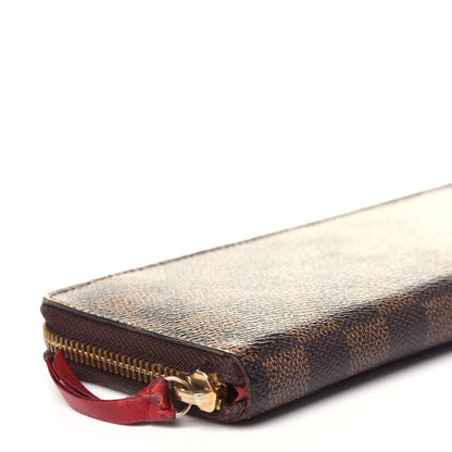 Louis Vuitton Damier Ebene Clemence Wallet Cherry 7 of 12