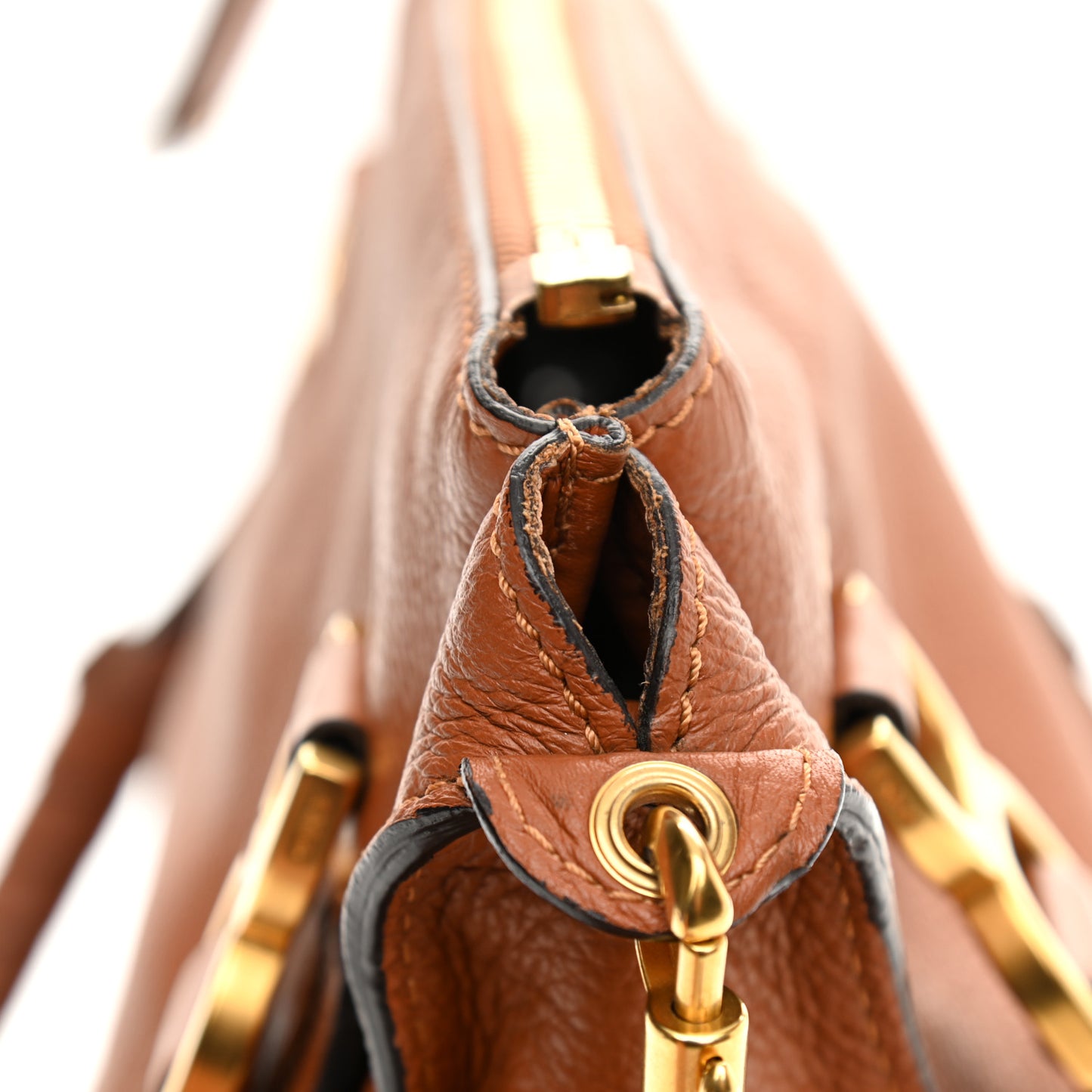 Calfskin Medium Marcie Satchel Tan