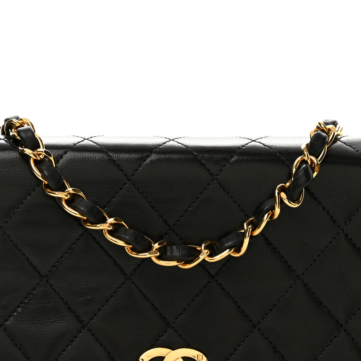 Chanel Lambskin Quilted Mini Single Flap Bag Black 9 of 15