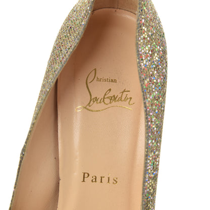 Christian Louboutin Glitter Bibi 140 Pumps 39.5 Gold 6 of 18